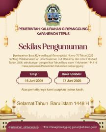 Pengumuman Libur Tahun Baru Islam 1448 H